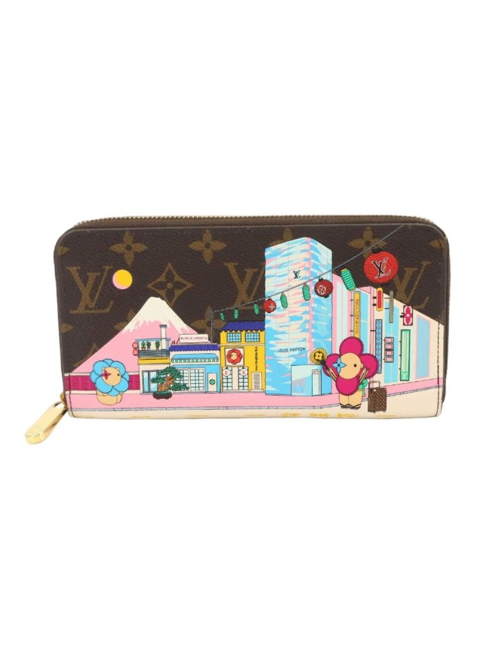 Louis Vuitton Vivienne Monogram Zippy Wallet Zip Around Multicolor